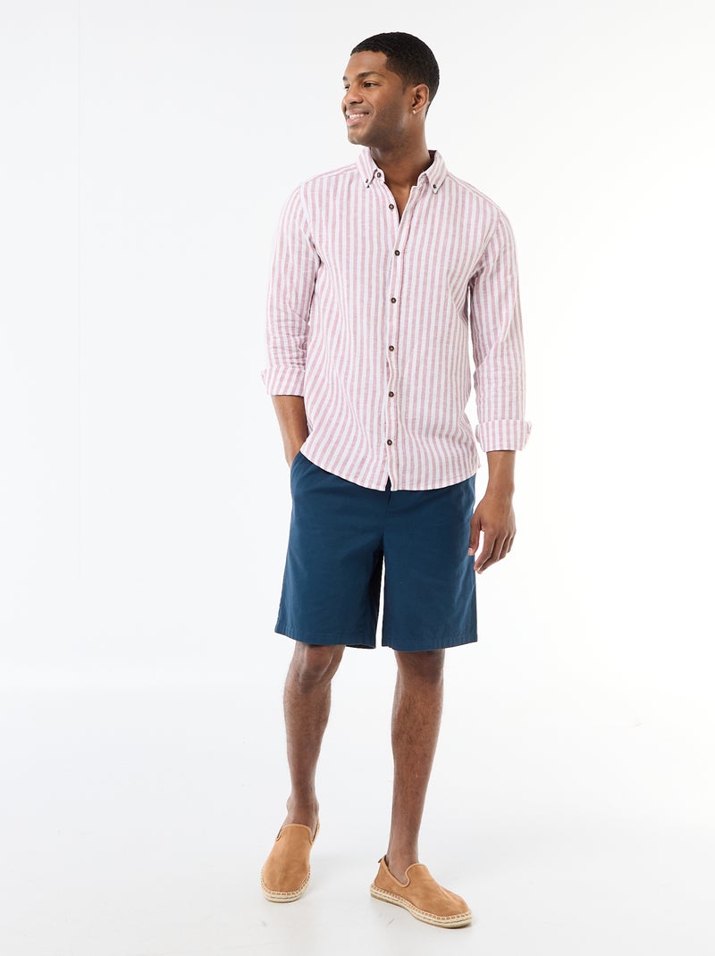 Short chino uni Bleu - Kiabi