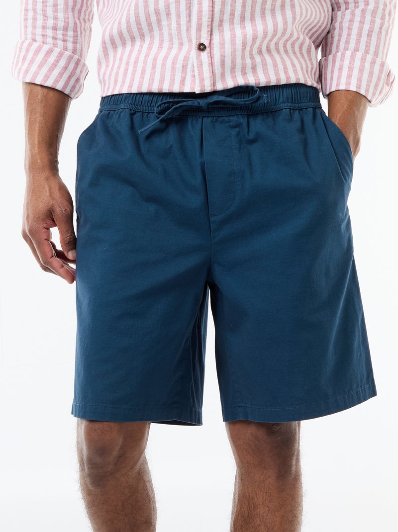 Short chino uni Bleu - Kiabi