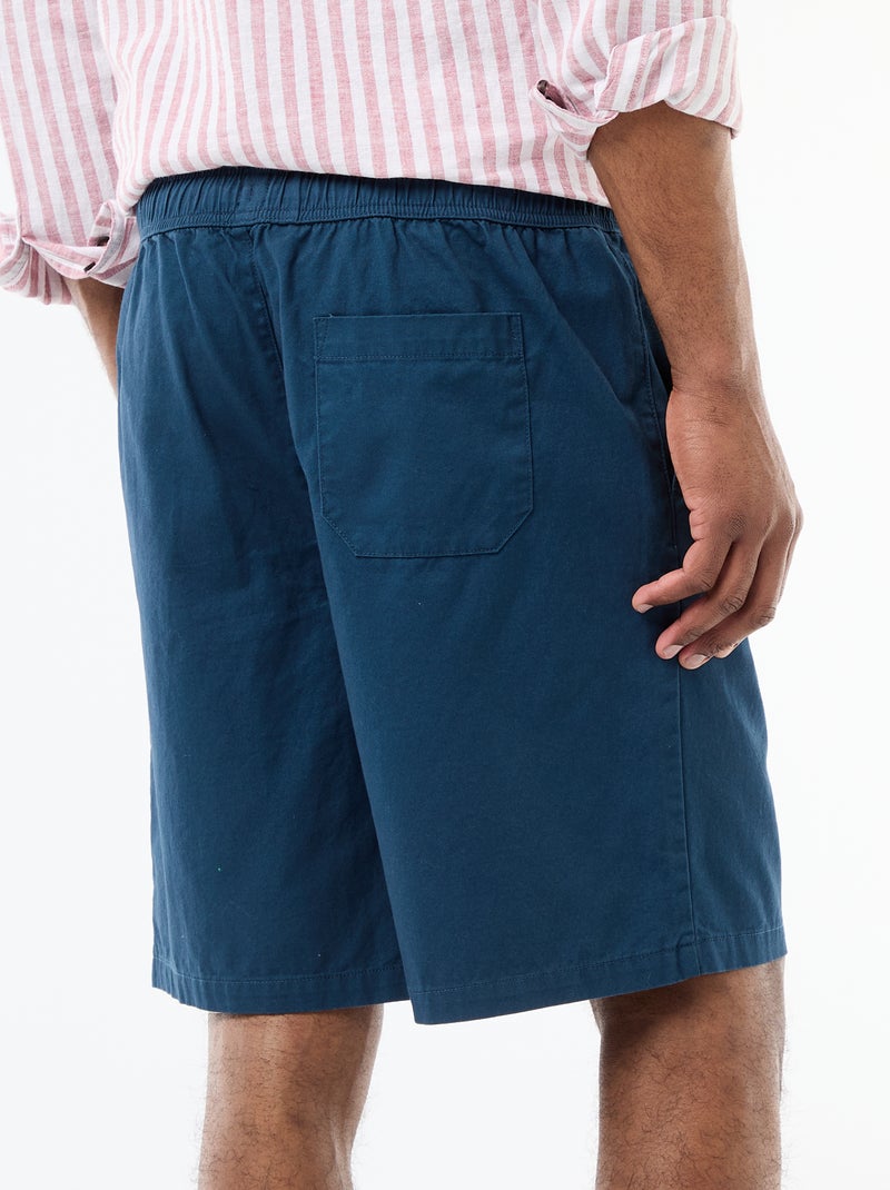 Short chino uni Bleu - Kiabi