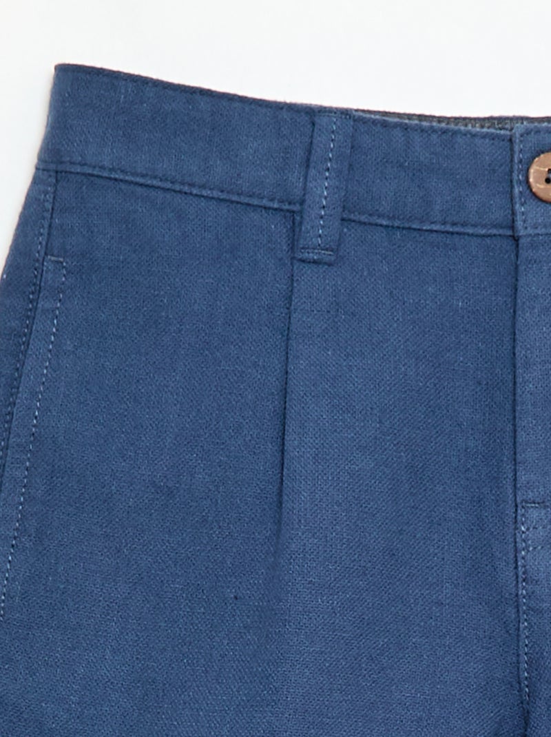 Short chino uni Bleu - Kiabi