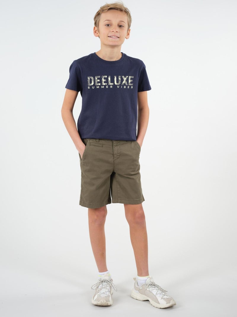 Short chino uni 'Deeluxe' Vert foncé - Kiabi