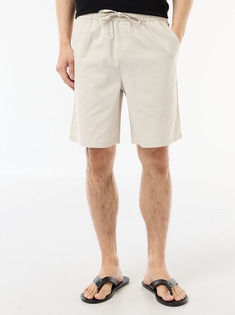 Short chino uni Gris - Kiabi