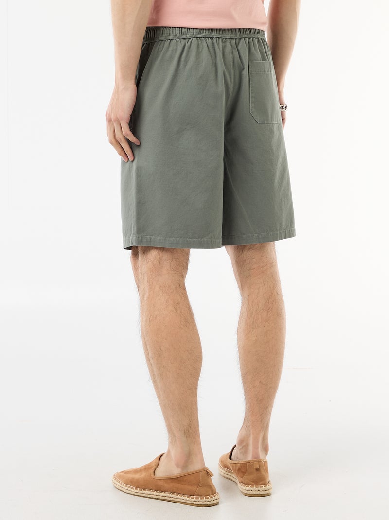 Short chino uni Kaki - Kiabi