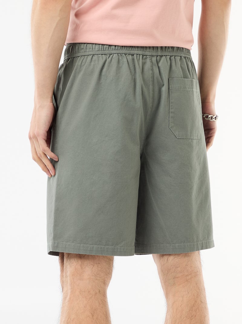 Short chino uni Kaki - Kiabi