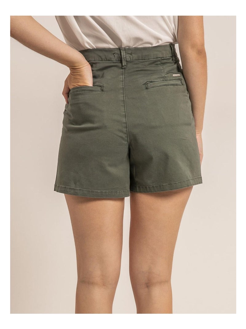 Short chino XIMENA Kaki - Kiabi