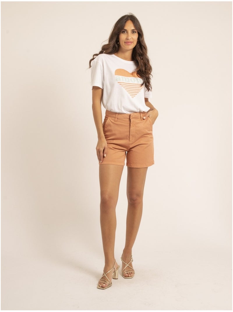Short chino XIMENA Orange - Kiabi