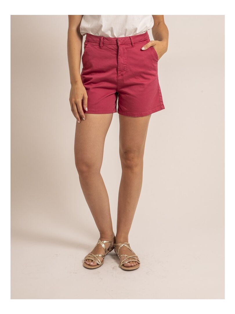 Short chino XIMENA Rose framboise Kiabi 29.99