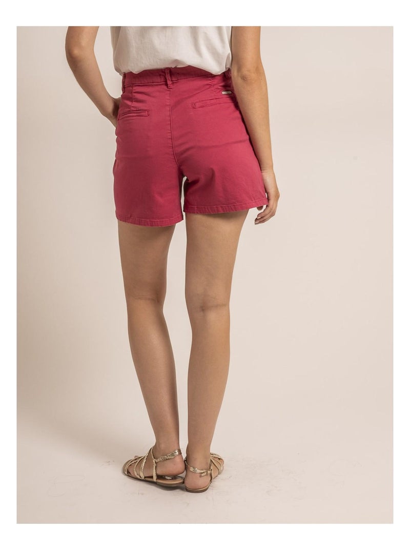 Short chino XIMENA Rose framboise - Kiabi