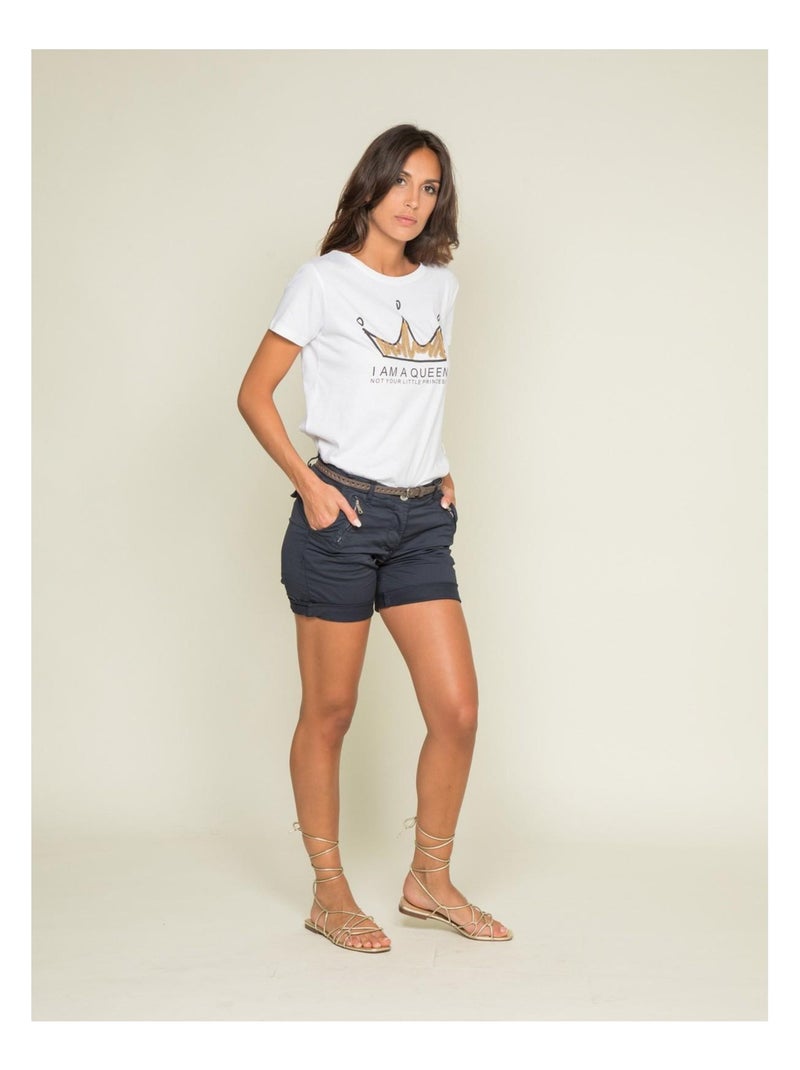 Short chino XORA Bleu marine - Kiabi