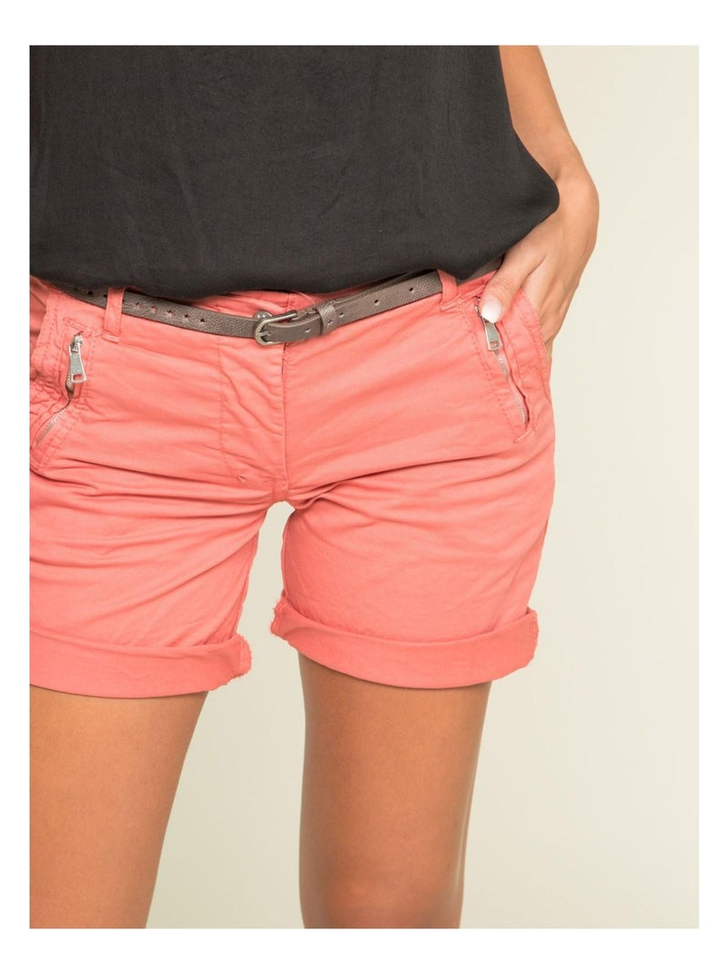 Short chino XORA Orange corail - Kiabi