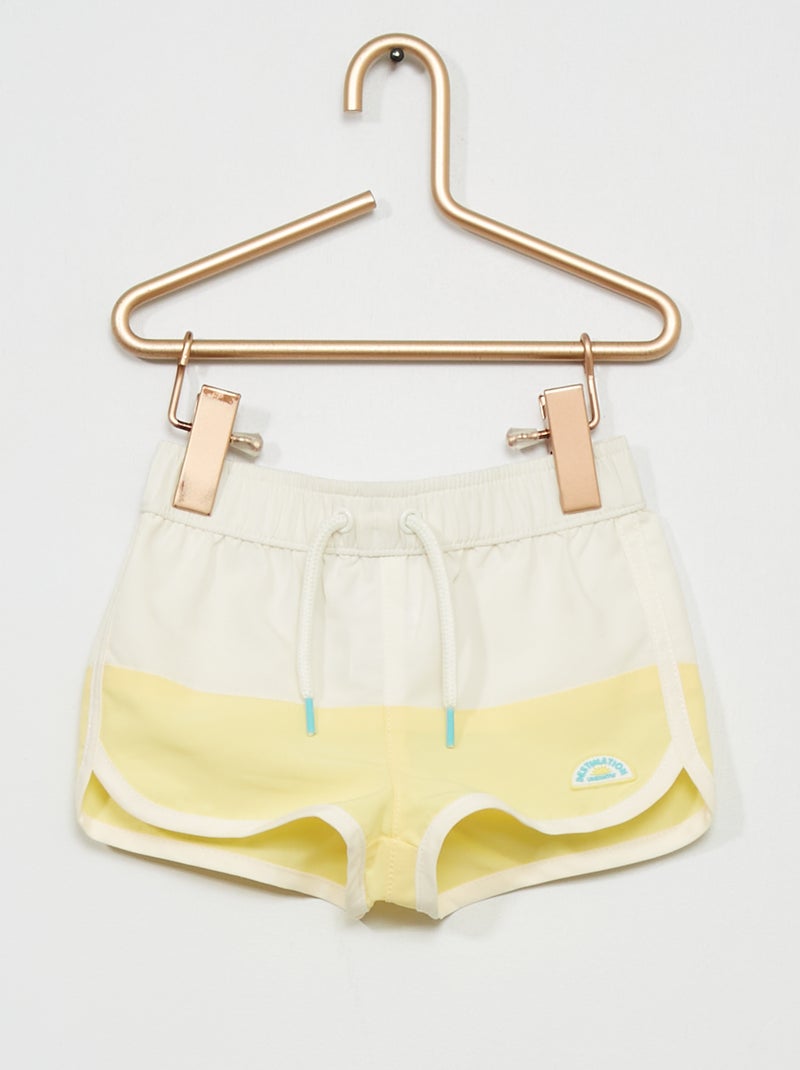 Short colorblock jaune - Kiabi