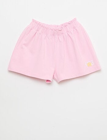 Short coloré avec volants à la taille