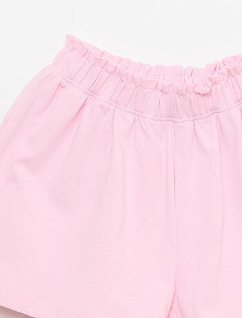 Short coloré avec volants à la taille