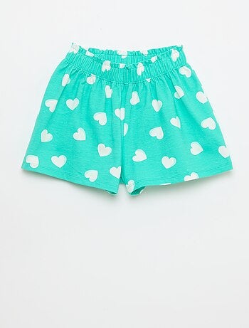 Short coloré avec volants à la taille