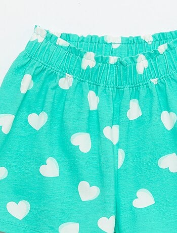 Short coloré avec volants à la taille