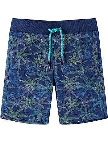 Short coton 100% à imprimé végétal avec cordon - vidaxl