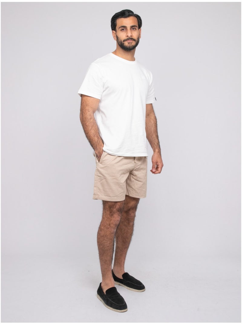 Short coton CASSIS Beige - Kiabi