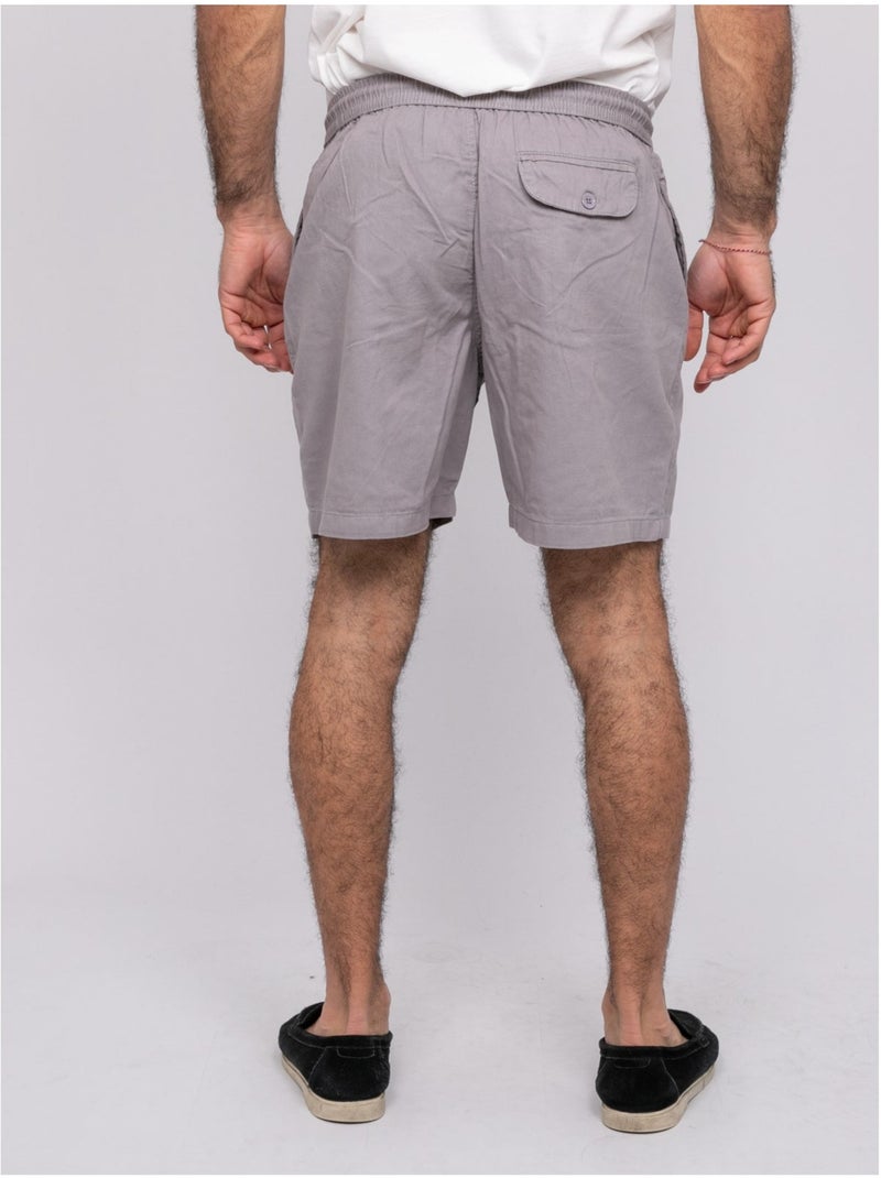 Short coton CASSIS Gris clair - Kiabi