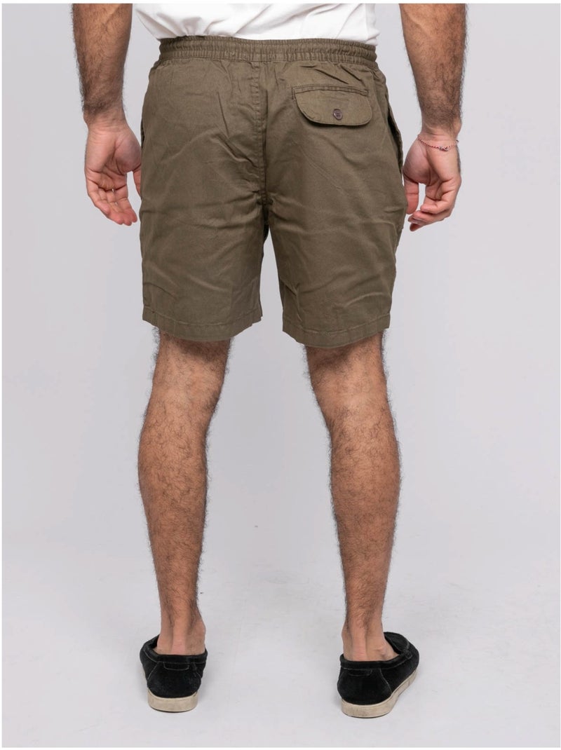 Short coton CASSIS Kaki - Kiabi