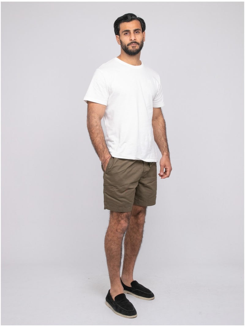 Short coton CASSIS Kaki - Kiabi