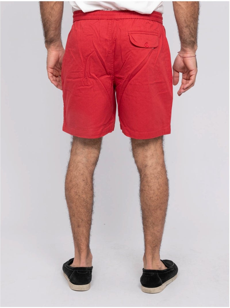 Short coton CASSIS Rouge - Kiabi