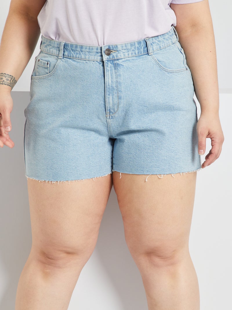 Short coupé à cru Bleu - Kiabi