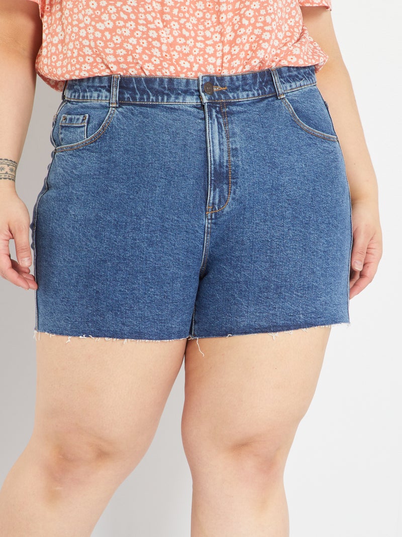 Short coupé à cru Bleu - Kiabi