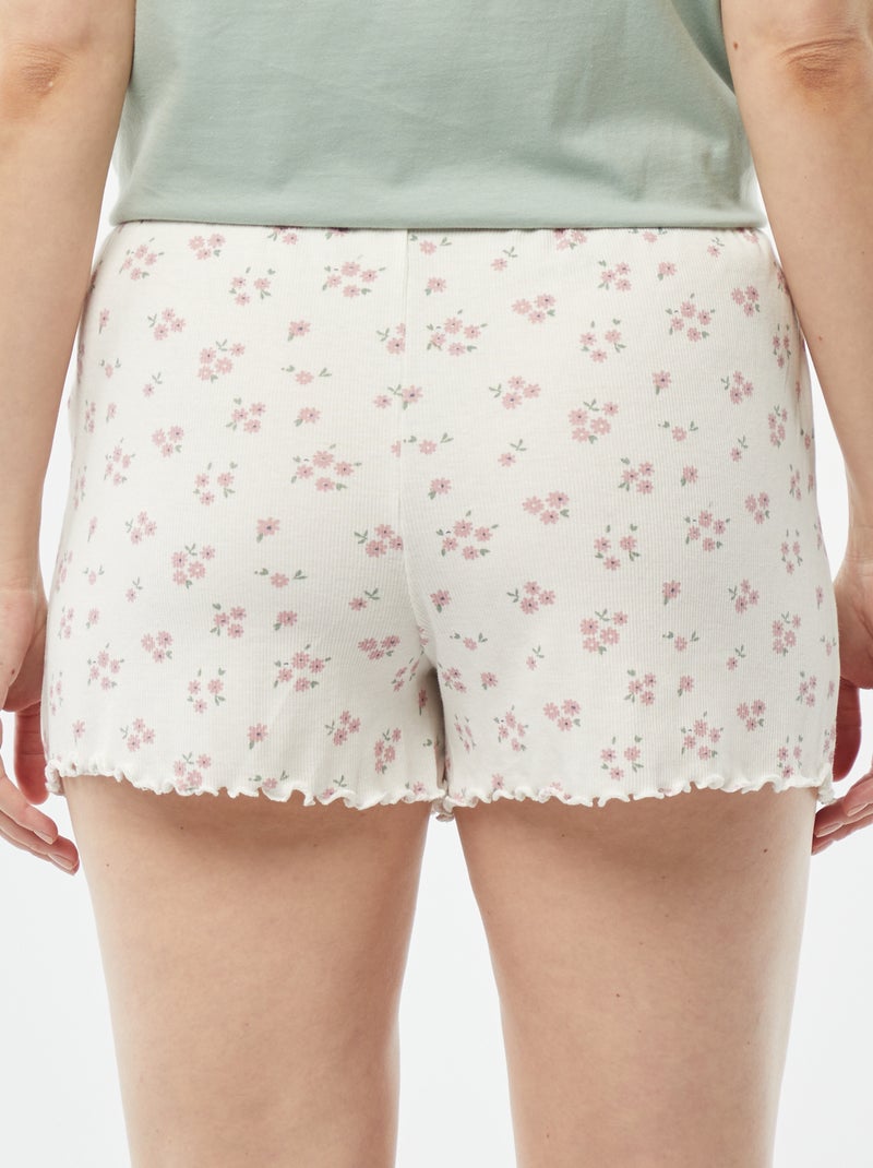 Short court de pyjama BLANC - Kiabi