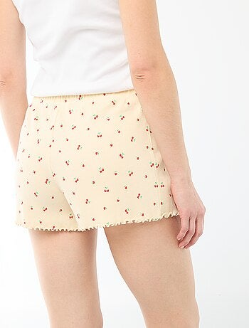 Short court de pyjama 'fleurs' all-over en coton