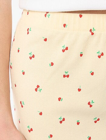 Short court de pyjama 'fleurs' all-over en coton