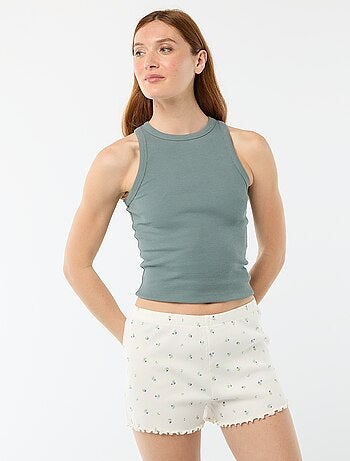 Short court de pyjama 'fleurs' all-over en coton