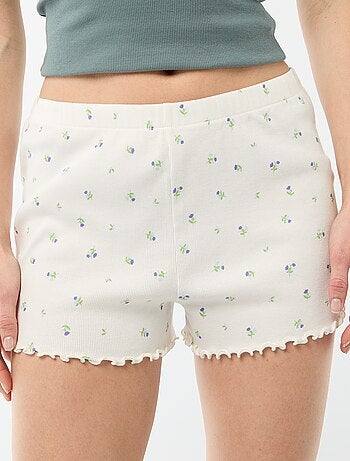 Short court de pyjama 'fleurs' all-over en coton