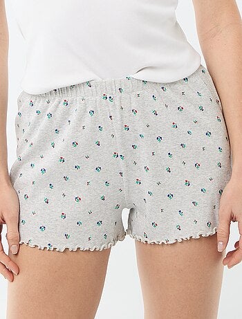 Short court de pyjama 'fleurs' all-over en coton