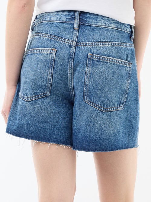 Short court en denim taille haute - Kiabi