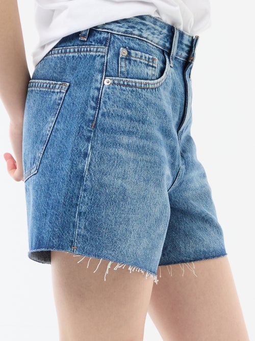 Short court en denim taille haute - Kiabi