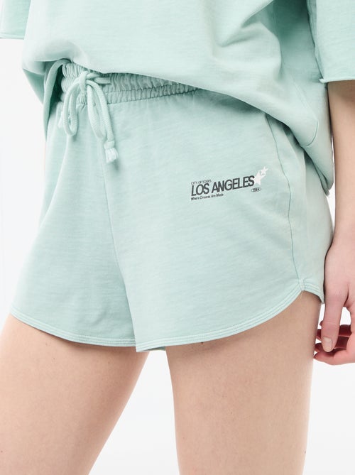 Short court en french terry avec inscription - Kiabi