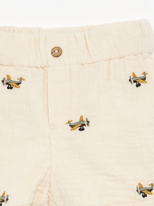 Short court en gaze de coton - Kiabi