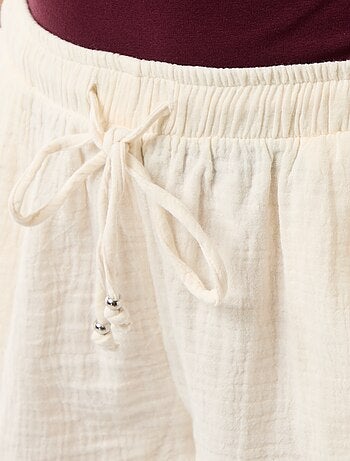Short court en gaze de coton