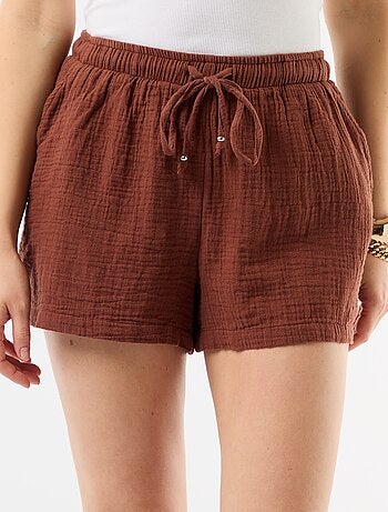 Short court en gaze de coton