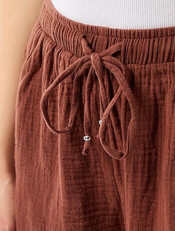 Short court en gaze de coton