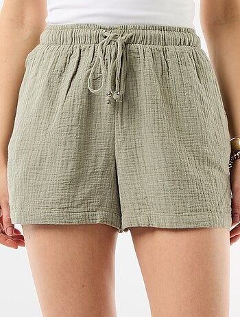 Short court en gaze de coton