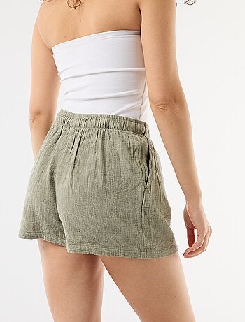 Short court en gaze de coton