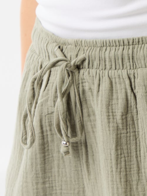 Short court en gaze de coton - Kiabi