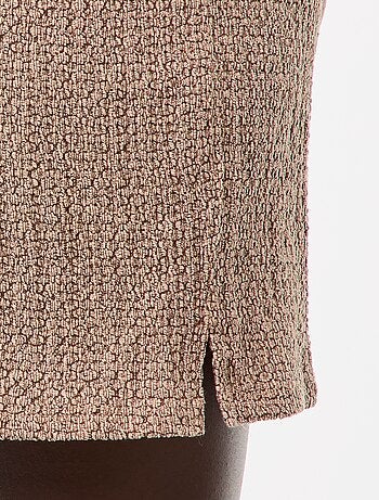 Short court en maille gaufrée