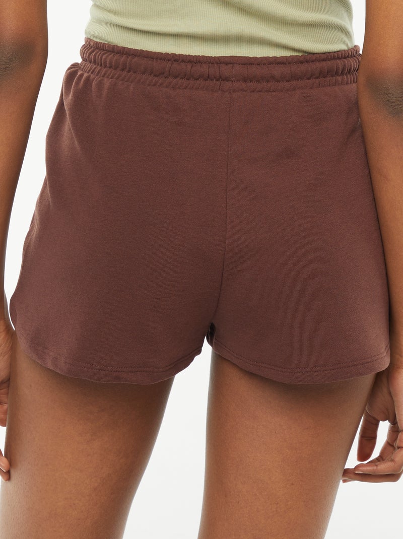Short court en molleton léger uni Marron - Kiabi