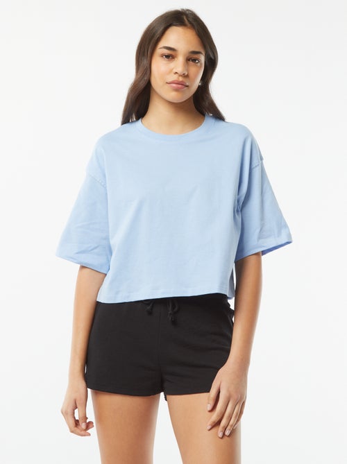 Short court en molleton léger uni - Kiabi