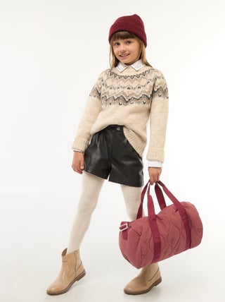 Short court faux cuir