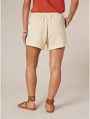 Short court femme gauffré 'Deeluxe'