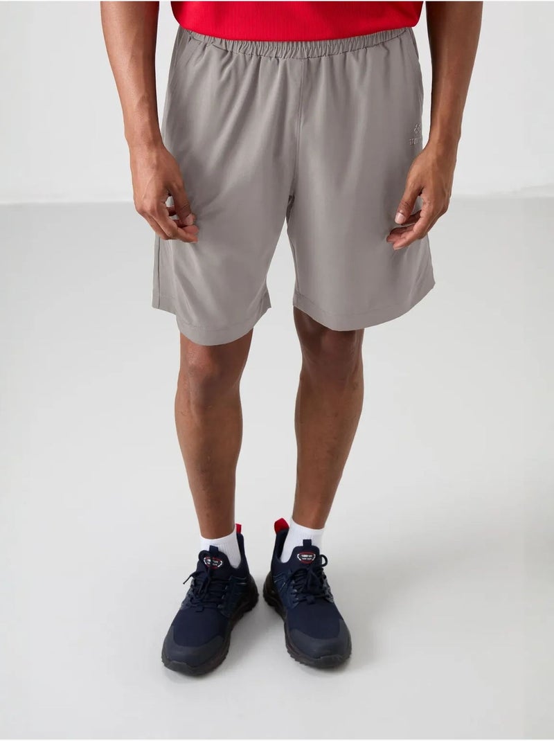 Short court homme en tissu tissé à enfiler tommy Gris - Kiabi