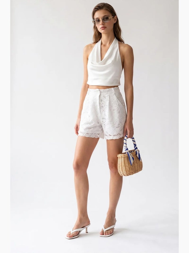Short court mixray Blanc - Kiabi